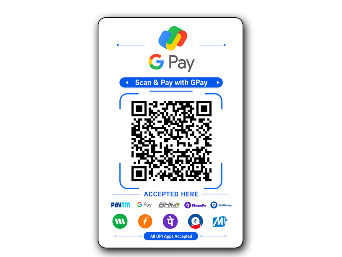 Google Pay Qr Code (PVC)