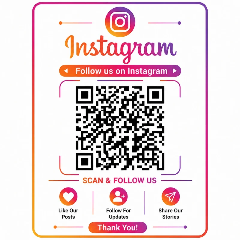Instagram Id Qr Code (PVC)