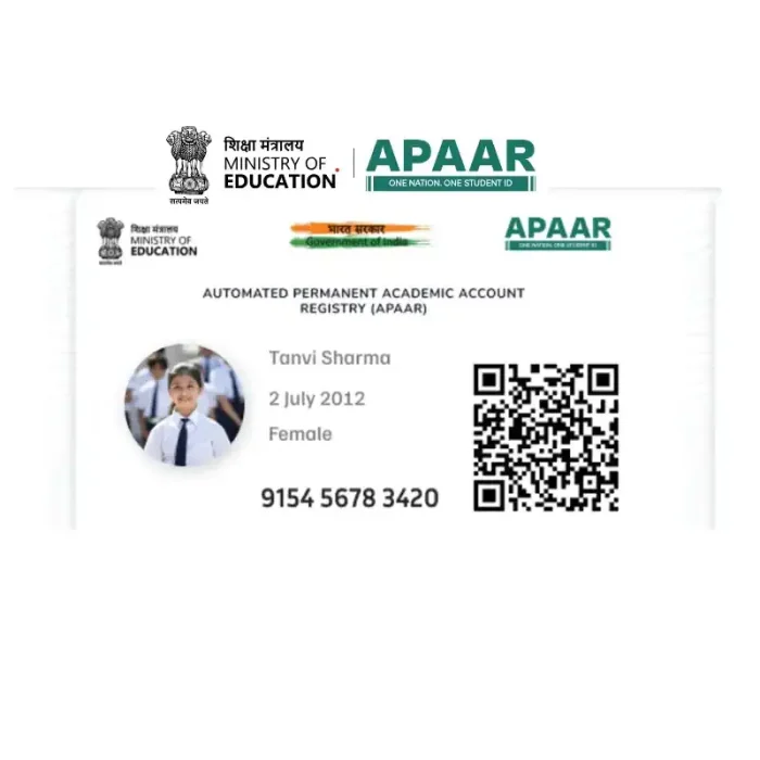 APAAR ID Card PVC Print