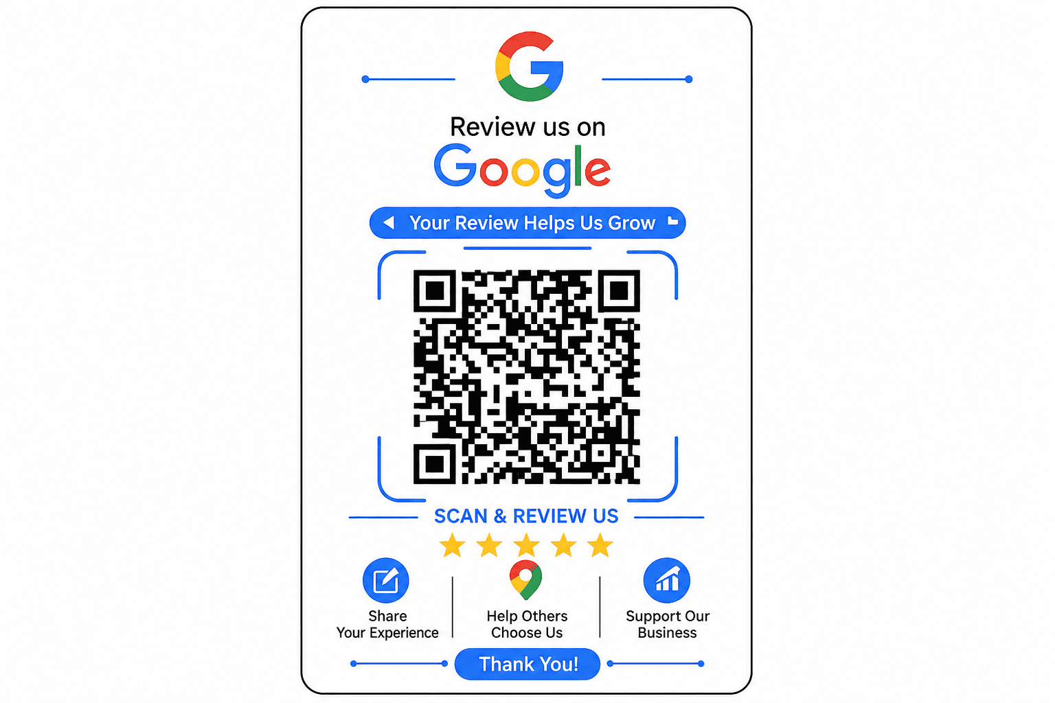 Google Review PVC QR Code Print