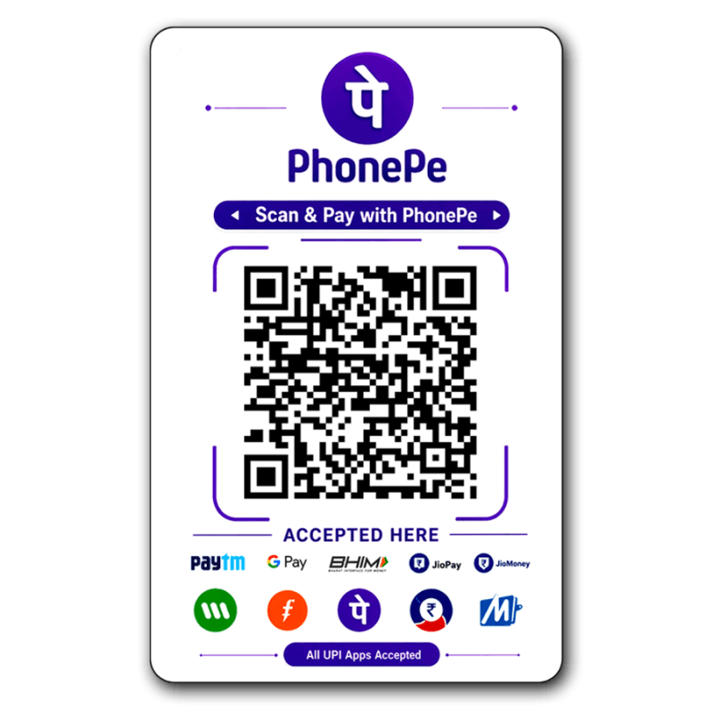 PhonePe PVC QR Code Print